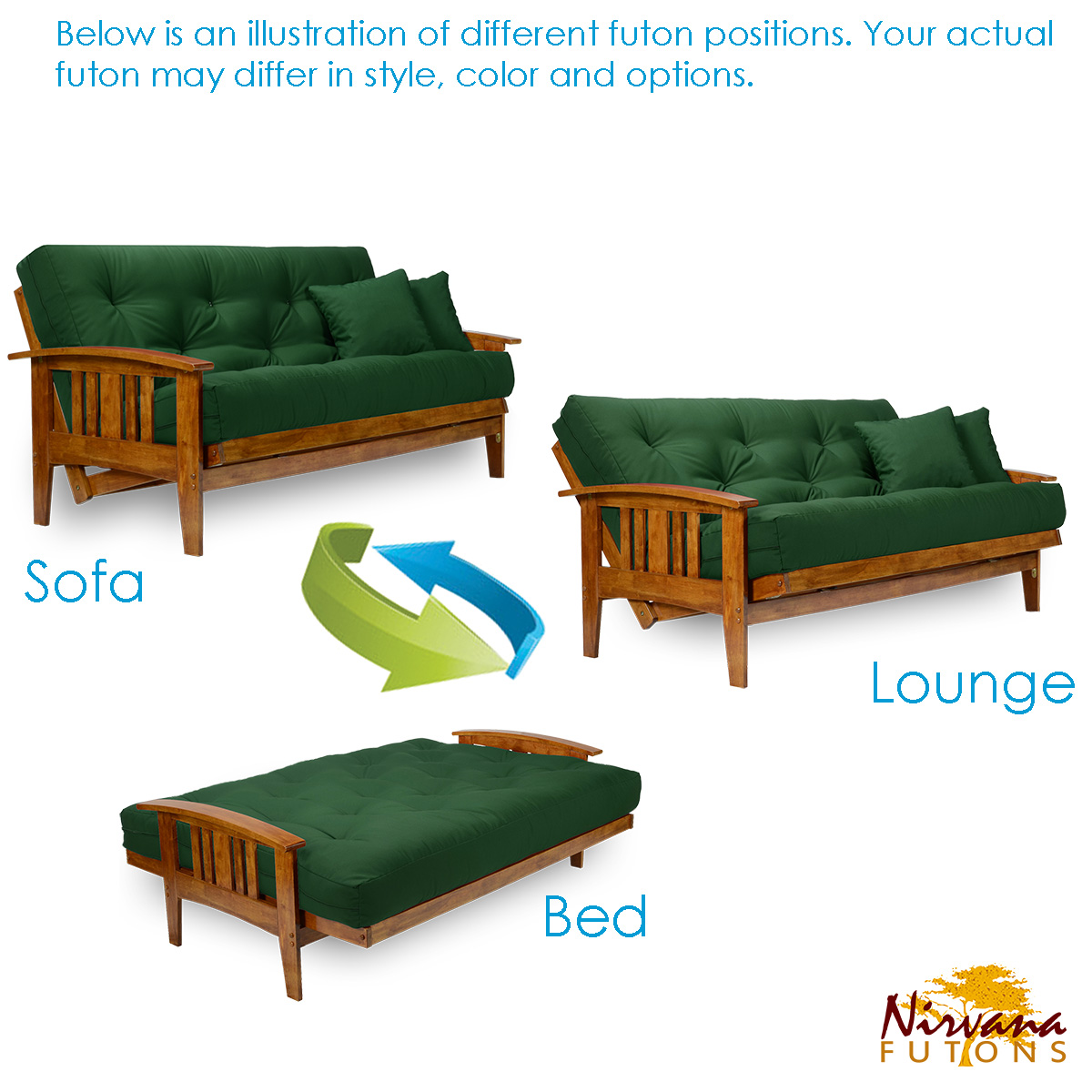 nirvana futons westfield set